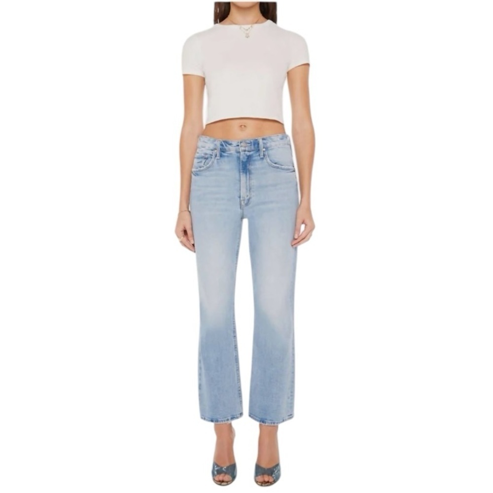 Mother - NWT The Scooter Ankle Cropped Flare Jean In Don't Be A Square Sz 27